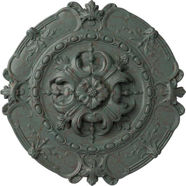 Ekena Millwork Southampton Ceiling Medallion, Hand-Painted Cloud Burst Crackle, 16 1/2"OD x 2 3/8"P CM16SOCBC - main